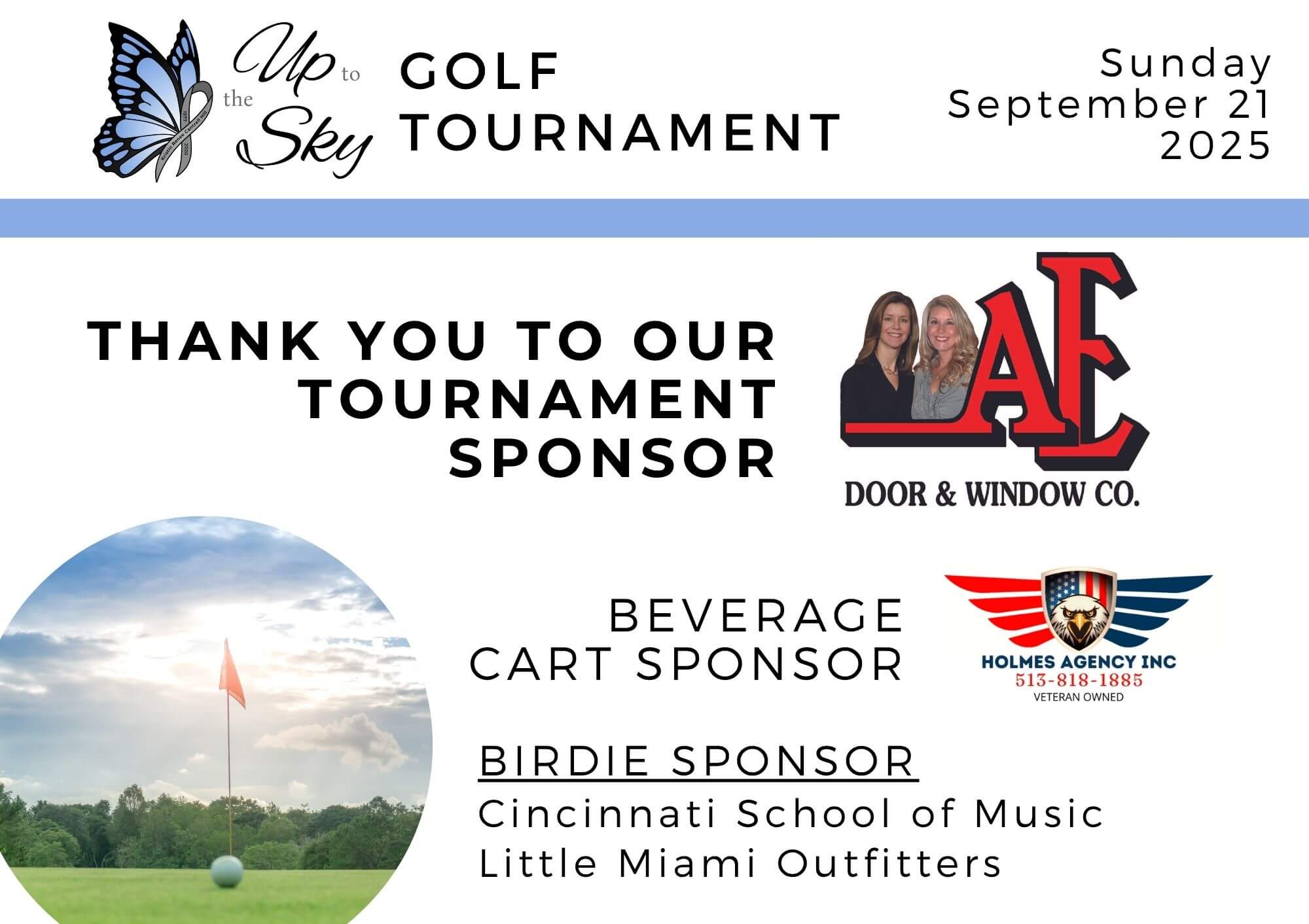 Golf Tournament Sunday, September 21, 2025.